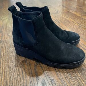 EILEEN FISHER Splash Waterproof Suede Bootie Black Boots